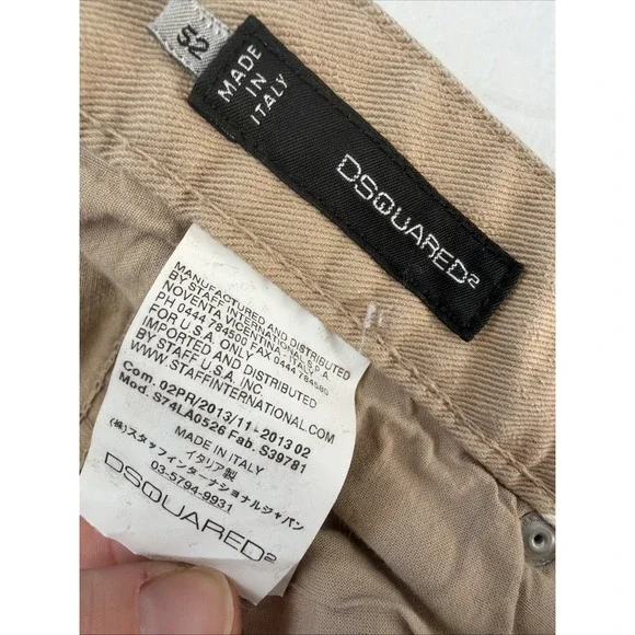 Dsquared2 Cool Guy Jeans Beige Men's Size 52